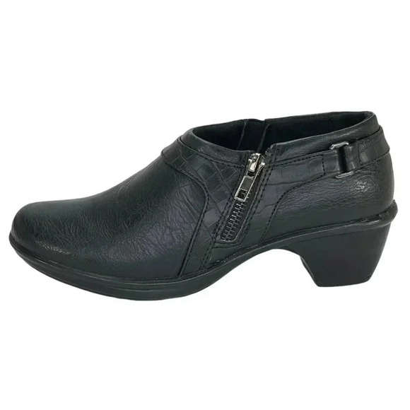 Easy Street Devo Black Croco Womens Low Top Clogs - Picture 2 of 9